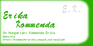 erika kommenda business card